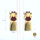 Handcrafted Acacia Wood Giraffe Fabric Handle Pair